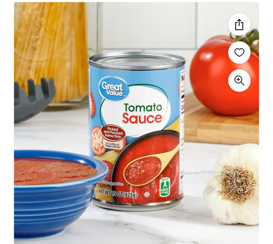 Great Value tomato sauce