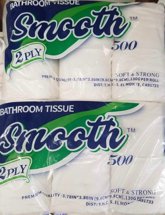 Smooth bathroom tissue-12 rolls
